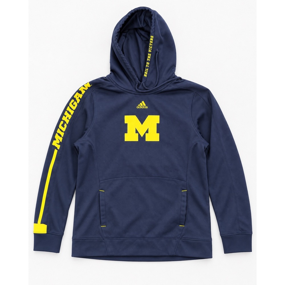 Adidas Michigan Wolverines Navy Blue Hail To The Victors Hoodie Womens 8735W